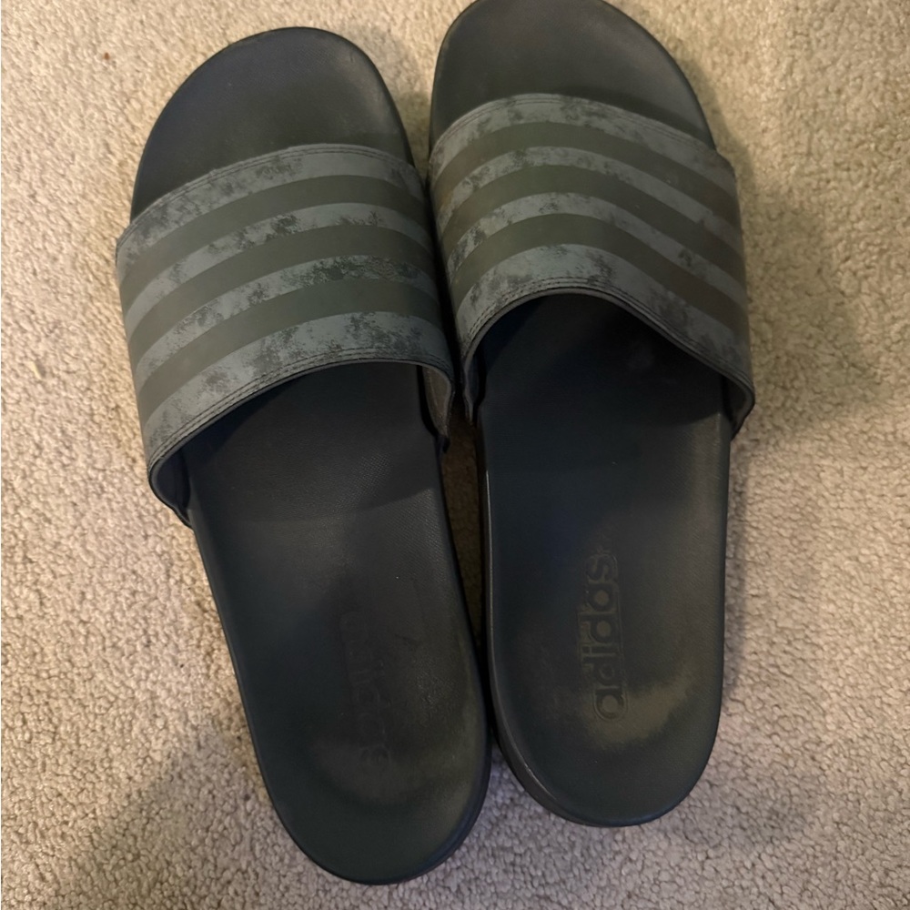 Adidas Dark Gray Slide Sandals